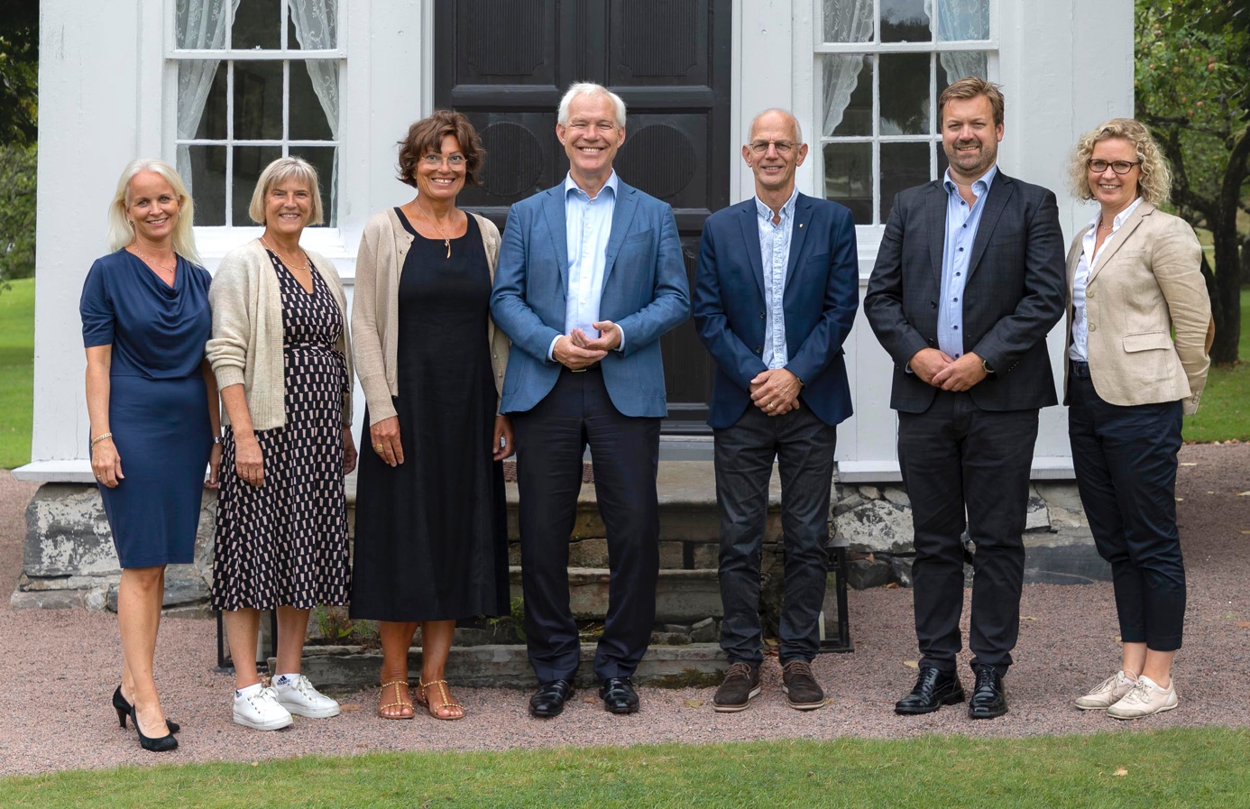 Bilde av styret – fra venstre: Christin Schackt Bjølverud, Camilla Dunsæd, Marianne Sevaldsen, Sverre Thornes, Jan Hugo Sørensen, Odd Steinsrud og Lene Elisabeth Bjerkan.