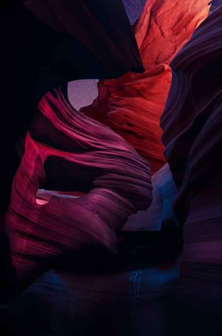A red rock formations in a canyon