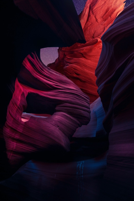 A red rock formations in a canyon