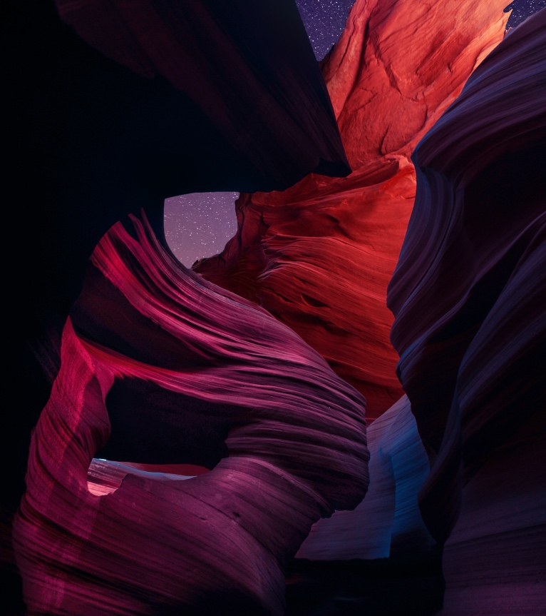 A red rock formations in a canyon