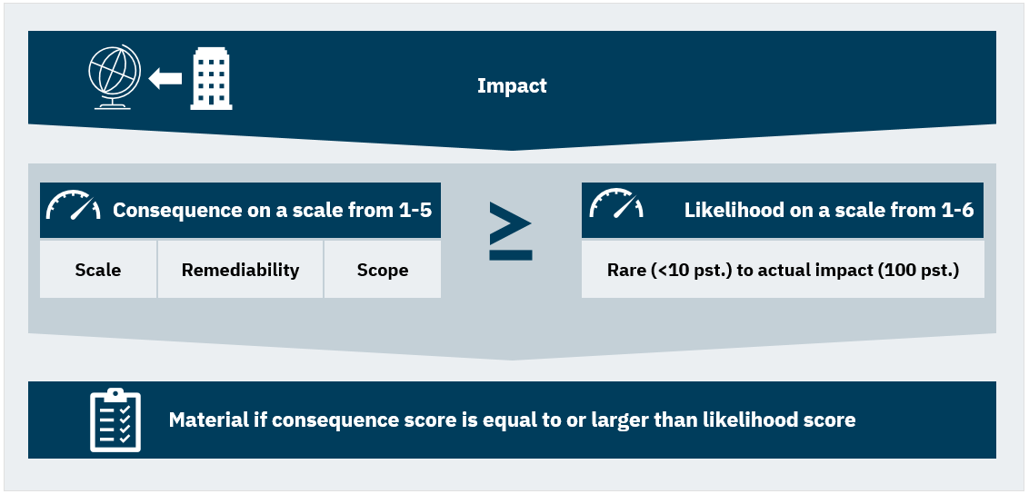 Figure: Assessment of materiality, impact
