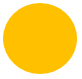 A yellow circle with white background