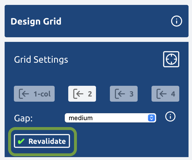 A screenshot of a blue grid