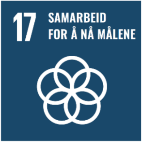 A blue square with white text and a logo