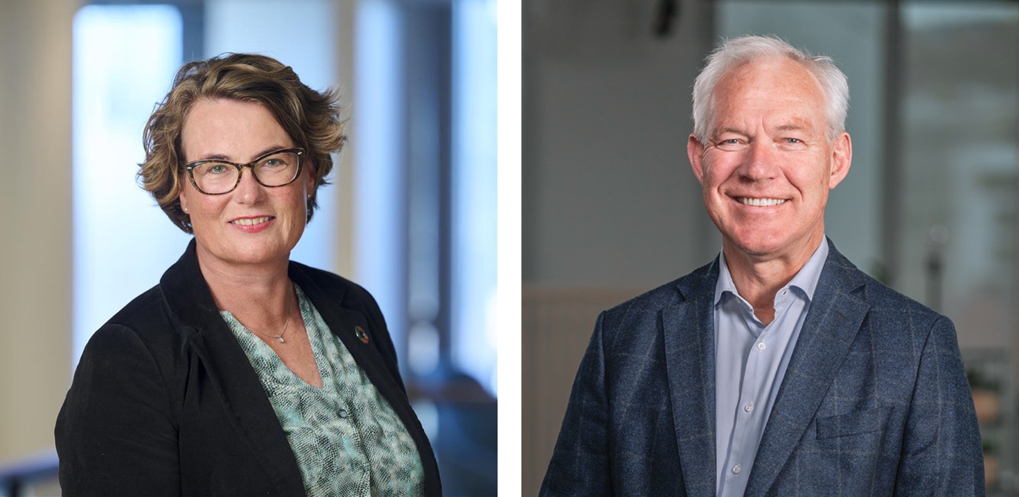 Tine Sundtoft, styreleder KLP
Sverre Thornes, konsernsjef KLP
