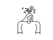 A person with flowers in her hair