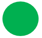 A green circle with white border