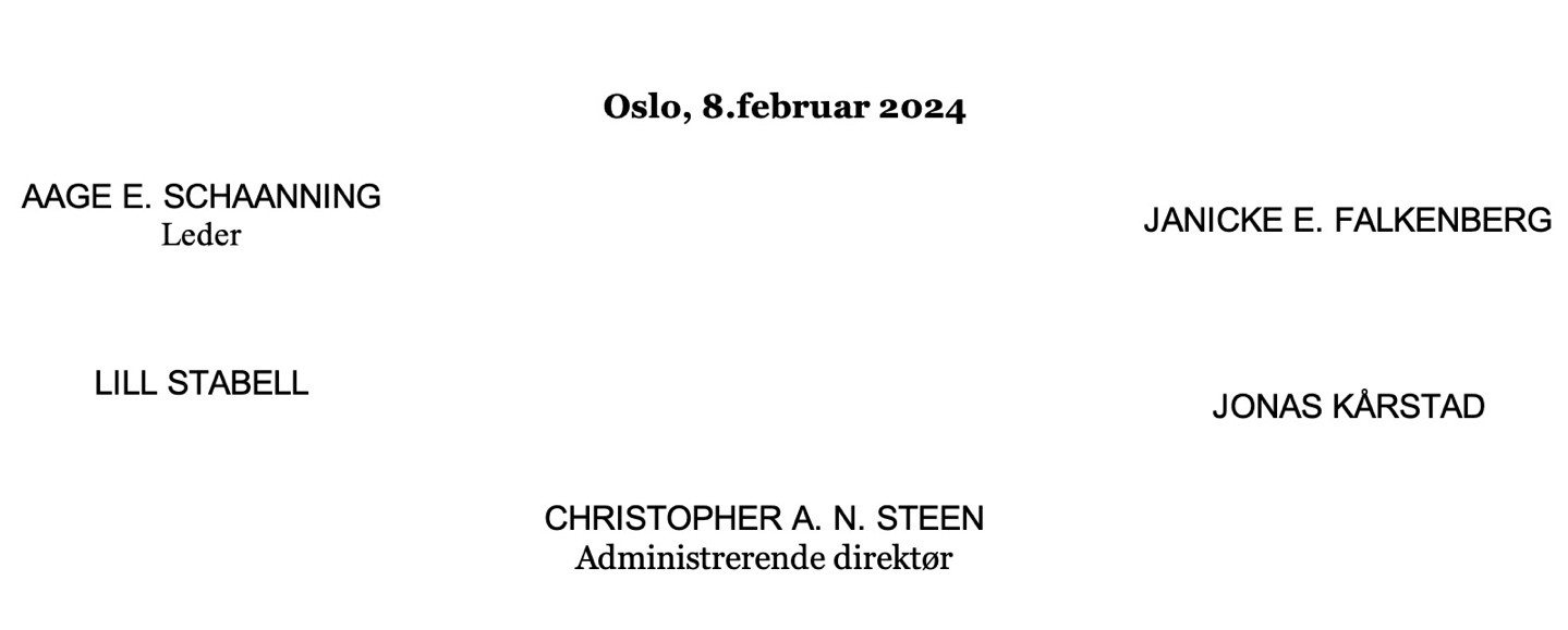 Styrets signatur