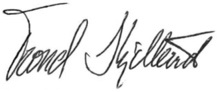 A close-up of a signature