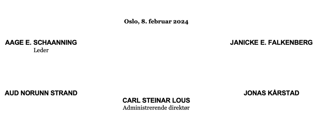 Styrets signatur