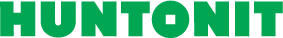 Huntonit logo. Grønn tekst